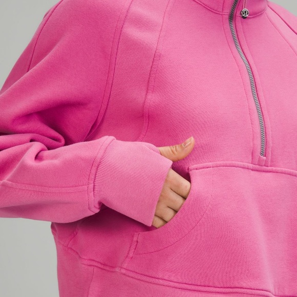 LAST ONE ‼️ NWT Lululemon Scuba Oversized Half-Zip Hoodie Pink Blossom UNICORN - Picture 4 of 7